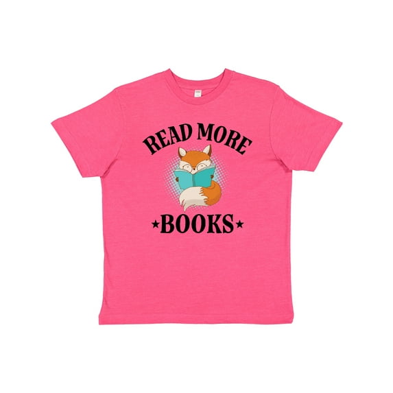 Inktastic Reading Group Fox Read More Books Youth T-Shirt