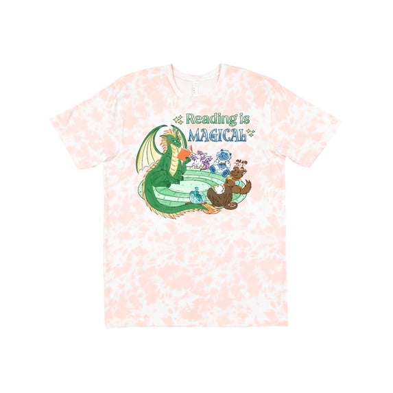 Inktastic Reading is Magical Dragon Green Dragon with Book T-Shirt