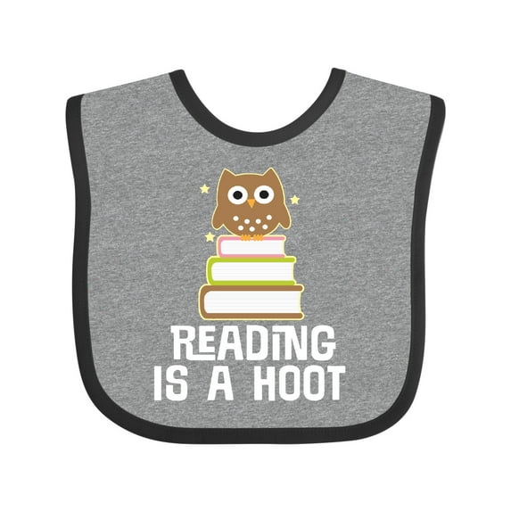 Inktastic Reading is a Hoot Librarian Girls Baby Bib