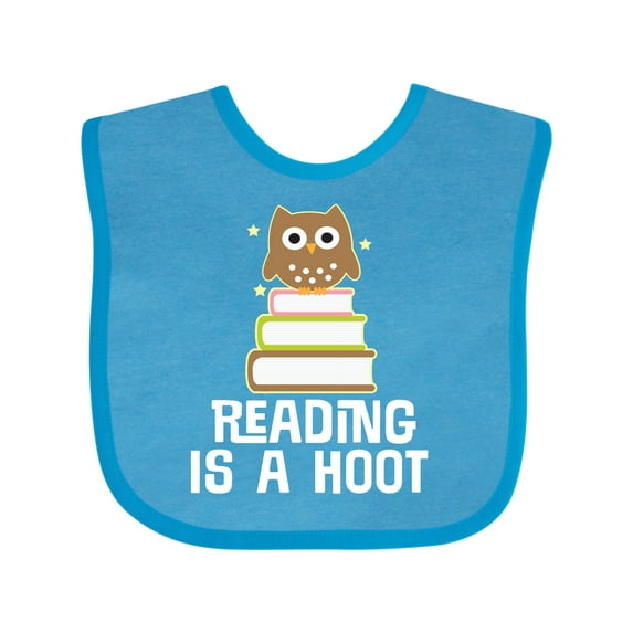 Inktastic Reading is a Hoot Librarian Girls Baby Bib