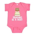 thumbnail image 1 of Inktastic Reading is a Hoot Librarian Girls Baby Bodysuit, 1 of 5