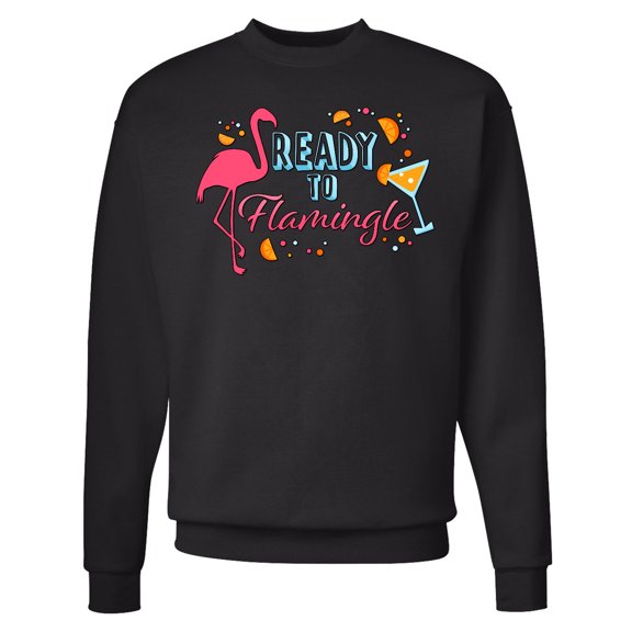 Inktastic Ready to Flamingle Flamingo Party Adult Sweatshirt