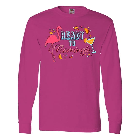 Inktastic Ready to Flamingle Flamingo Party Long Sleeve T-Shirt