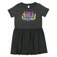 thumbnail image 1 of Inktastic Ready to Rule Preschool Back to School Girls Toddler Dress, 1 of 5