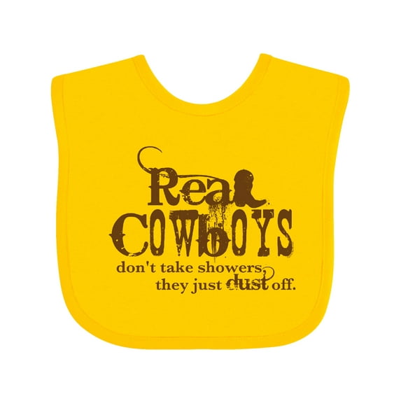 Inktastic Real Cowboys Boys or Girls Baby Bib