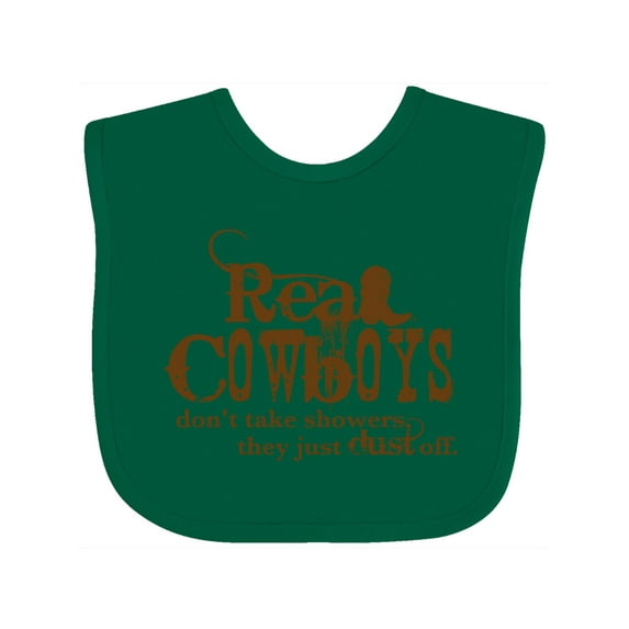 Inktastic Real Cowboys Boys or Girls Baby Bib