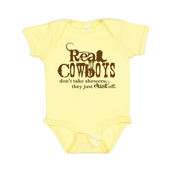 Inktastic Real Cowboys Boys or Girls Baby Bodysuit