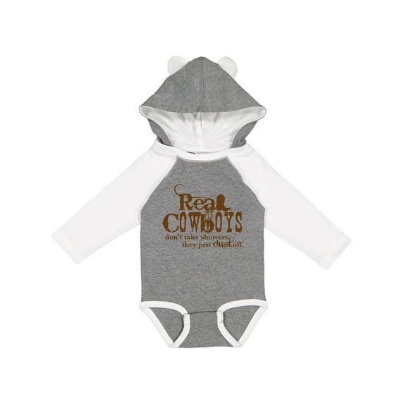 Inktastic Real Cowboys Boys or Girls Long Sleeve Baby Bodysuit