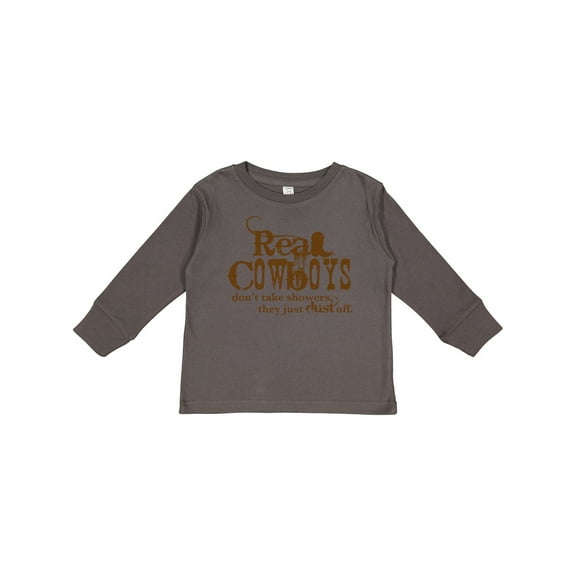 Inktastic Real Cowboys Boys or Girls Long Sleeve Toddler T-Shirt