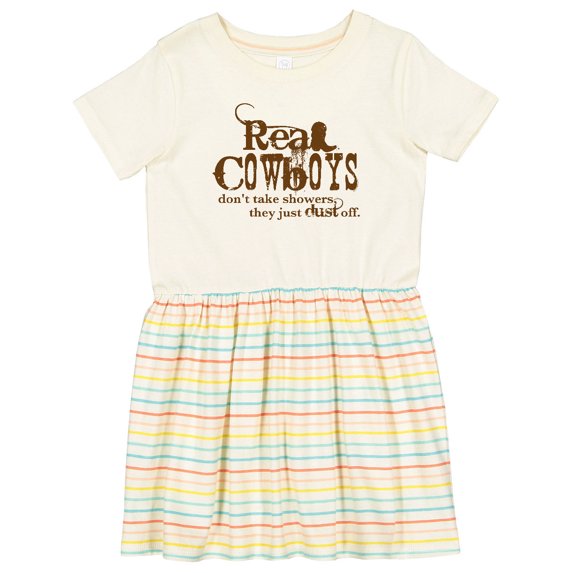 Inktastic Real Cowboys Girls Toddler Dress