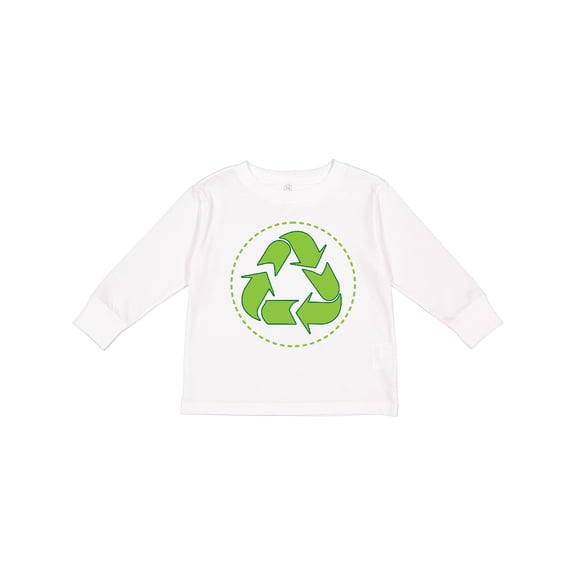 Inktastic Recycle Conserve Earth Day Boys or Girls Long Sleeve Toddler T-Shirt