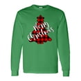 thumbnail image 1 of Inktastic Red Buffalo Plaid Christmas Tree Long Sleeve T-Shirt, 1 of 5