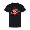 thumbnail image 1 of Inktastic Red Buffalo Plaid Christmas Tree T-Shirt, 1 of 5