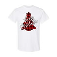 thumbnail image 1 of Inktastic Red Buffalo Plaid Christmas Tree T-Shirt, 1 of 5
