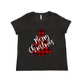 thumbnail image 1 of Inktastic Red Buffalo Plaid Christmas Tree Women's Plus Size T-Shirt, 1 of 5