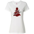 thumbnail image 1 of Inktastic Red Buffalo Plaid Christmas Tree Women's T-Shirt, 1 of 5
