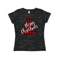 thumbnail image 1 of Inktastic Red Buffalo Plaid Christmas Tree Women's T-Shirt, 1 of 5