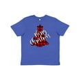 thumbnail image 1 of Inktastic Red Buffalo Plaid Christmas Tree Youth T-Shirt, 1 of 5