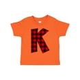 thumbnail image 1 of Inktastic Red Buffalo Plaid Initial K Boys or Girls Toddler T-Shirt, 1 of 5