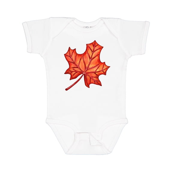 Inktastic Red Canadian Maple Leaf Boys or Girls Baby Bodysuit