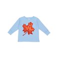thumbnail image 1 of Inktastic Red Canadian Maple Leaf Boys or Girls Long Sleeve Toddler T-Shirt, 1 of 5