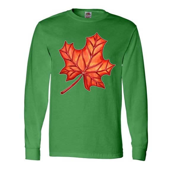 Inktastic Red Canadian Maple Leaf Long Sleeve T-Shirt