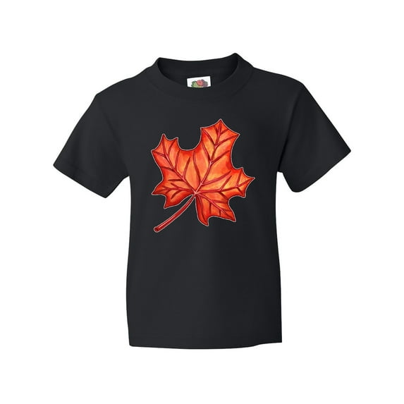 Inktastic Red Canadian Maple Leaf Youth T-Shirt