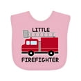 thumbnail image 1 of Inktastic Red Fire Little Firefighter Boys or Girls Baby Bib, 1 of 4