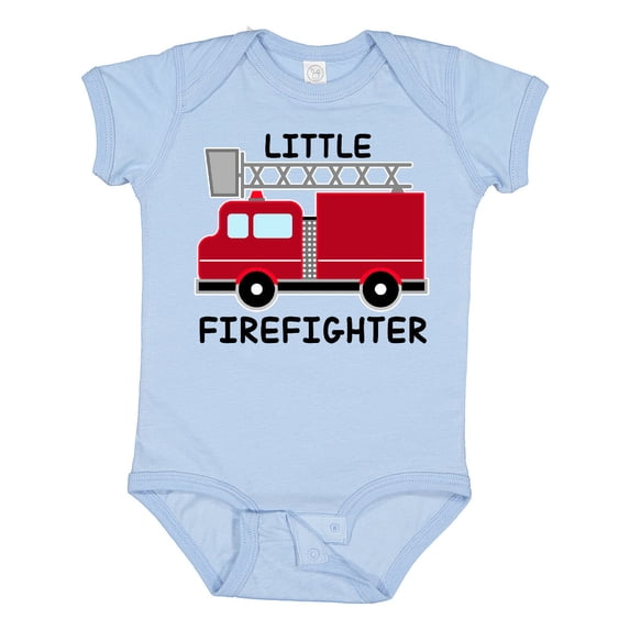 Inktastic Red Fire Little Firefighter Boys or Girls Baby Bodysuit