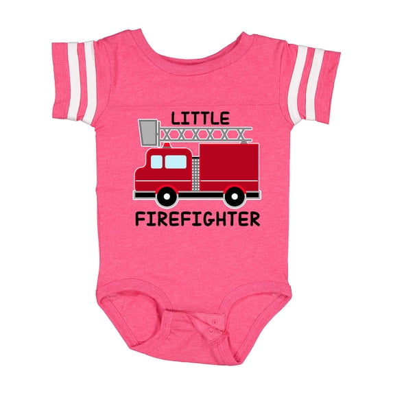Inktastic Red Fire Little Firefighter Boys or Girls Baby Bodysuit