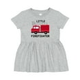 thumbnail image 1 of Inktastic Red Fire Little Firefighter Girls Baby Dress, 1 of 5