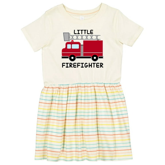 Inktastic Red Fire Little Firefighter Girls Toddler Dress