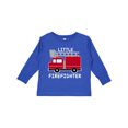 thumbnail image 1 of Inktastic Red Fire Little Firefighter White Text Boys or Girls Long Sleeve Toddler T-Shirt, 1 of 5