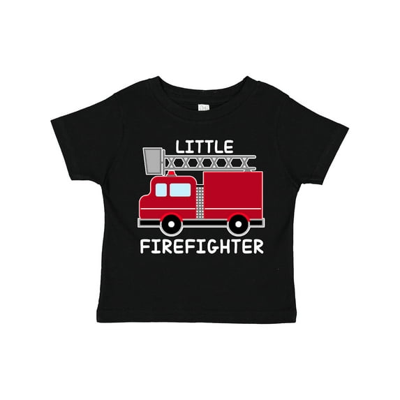 Inktastic Red Fire Little Firefighter White Text Boys or Girls Toddler T-Shirt