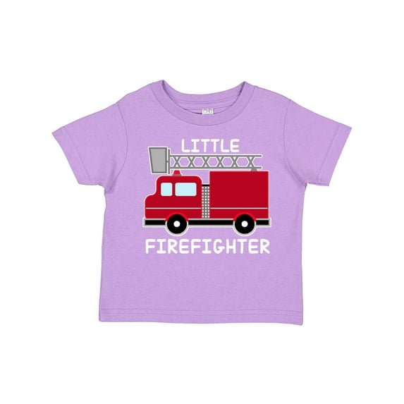 Inktastic Red Fire Little Firefighter White Text Boys or Girls Toddler T-Shirt