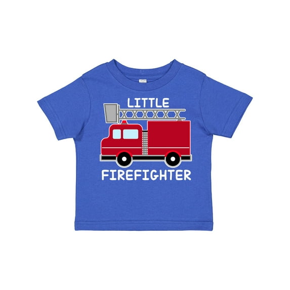 Inktastic Red Fire Little Firefighter White Text Boys or Girls Toddler T-Shirt