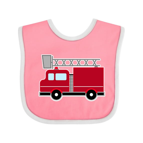 Inktastic Red Firefighter Fire Truck Boys or Girls Baby Bib