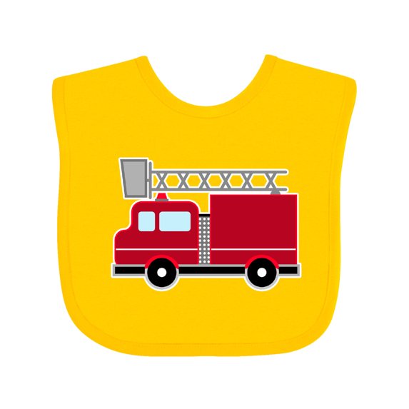 Inktastic Red Firefighter Fire Truck Boys or Girls Baby Bib