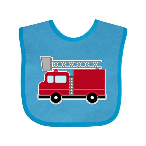 Inktastic Red Firefighter Fire Truck Boys or Girls Baby Bib