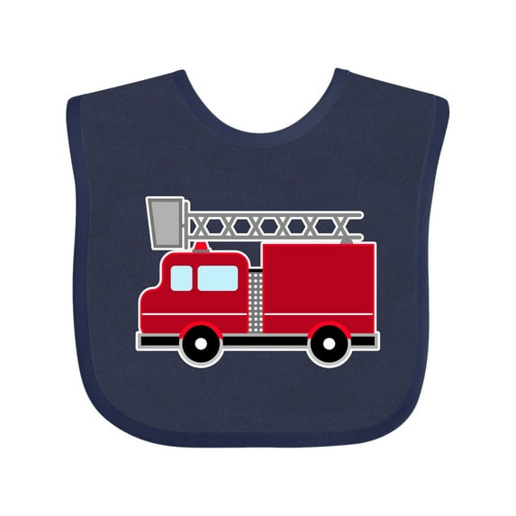 Inktastic Red Firefighter Fire Truck Boys or Girls Baby Bib