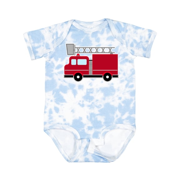Inktastic Red Firefighter Fire Truck Boys or Girls Baby Bodysuit