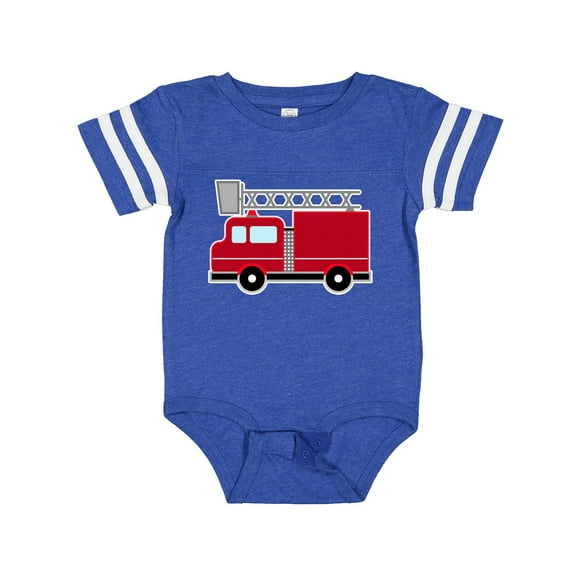 Inktastic Red Firefighter Fire Truck Boys or Girls Baby Bodysuit