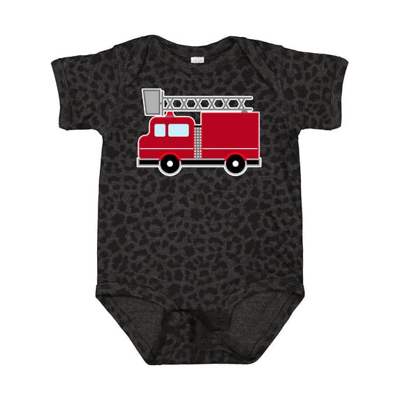 Inktastic Red Firefighter Fire Truck Boys or Girls Baby Bodysuit