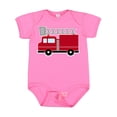 thumbnail image 1 of Inktastic Red Firefighter Fire Truck Boys or Girls Baby Bodysuit, 1 of 5