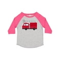 thumbnail image 1 of Inktastic Red Firefighter Fire Truck Boys or Girls Toddler T-Shirt, 1 of 5