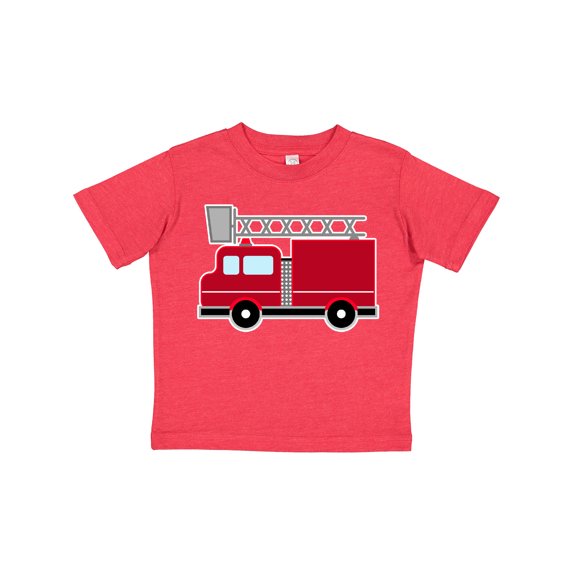 Inktastic Red Firefighter Fire Truck Boys or Girls Toddler T-Shirt
