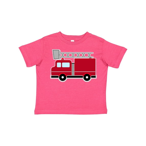 Inktastic Red Firefighter Fire Truck Boys or Girls Toddler T-Shirt