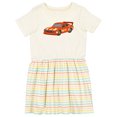thumbnail image 1 of Inktastic Red Flames Race Car Girls Toddler Dress, 1 of 5
