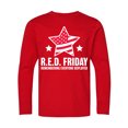 thumbnail image 1 of Inktastic Red Friday Remembering Everyone Deployed with Red American Flag Long Sleeve Youth T-Shirt, 1 of 5