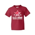 thumbnail image 1 of Inktastic Red Friday Remembering Everyone Deployed with Red American Flag Youth T-Shirt, 1 of 5